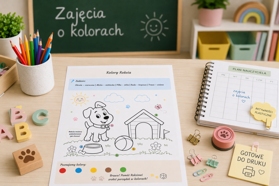 Kolory Reksia – nauka kolorów