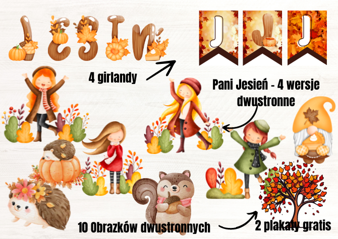 Dekoracja, gazetka - Jesień