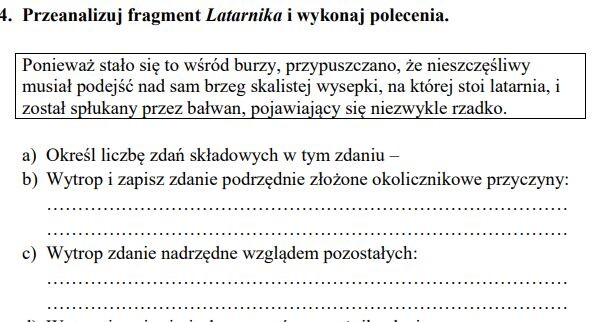 Test dla olimpijczyków i uczniów przygotowujących się do konkursów.
