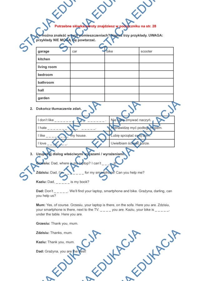 Superpowers 4 Unit 2 powtórka do sprawdzianu