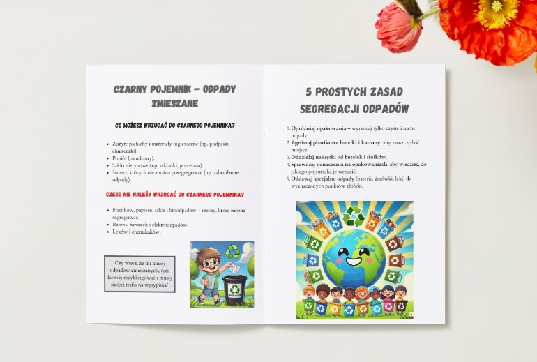 Infografika o segregacji odpadów