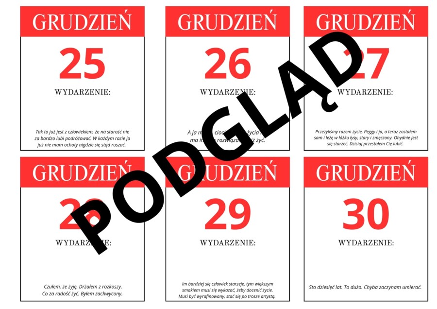 Karty pracy - "Oskar i Pani Róża"