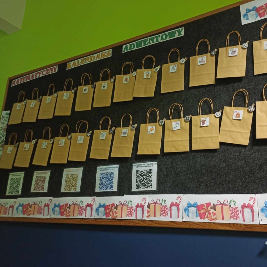 Matematyczny Kalendarz Adwentowy - klasa 6
