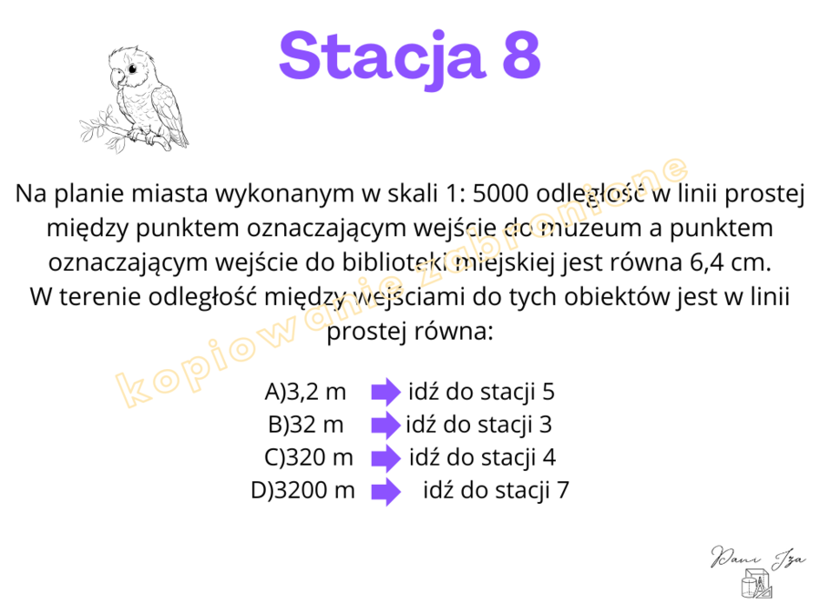 Skala na planach i mapach. Stacje zadaniowe dla klas 6-8