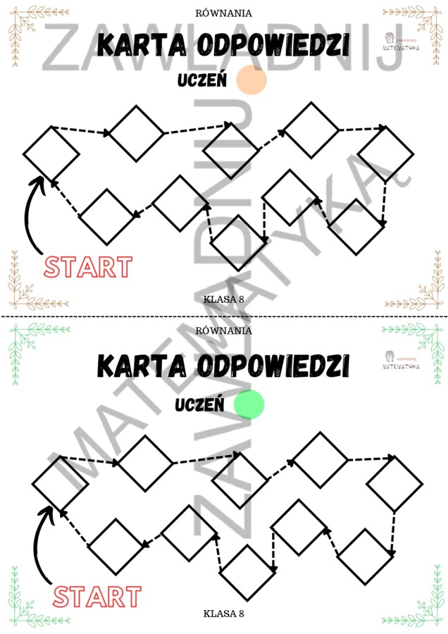 Stacje zadaniowe – równania