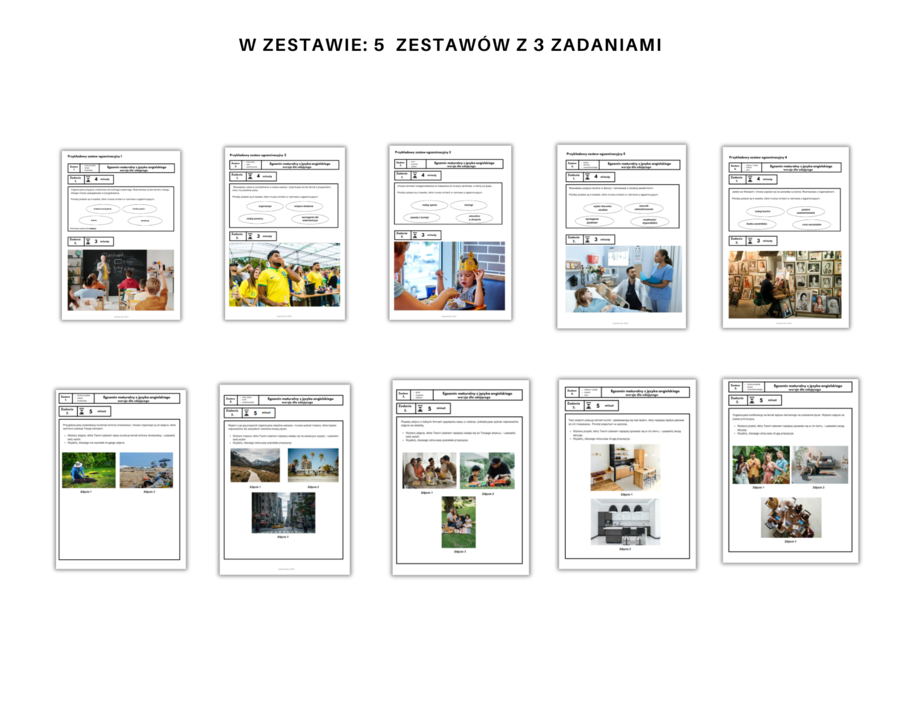 Matura Ustna Język Angielski Przykładowe zestawy egzaminacyjne 5 zestawów wersja dla zdającego i egzaminującego