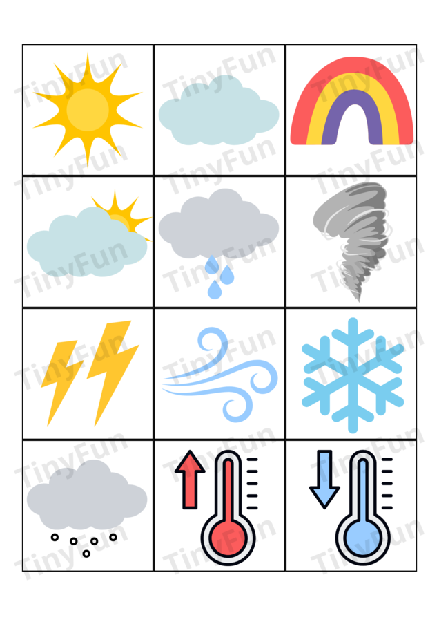 🌦️ Pogoda – Wielki Zestaw Edukacyjny (22 strony) | Zabawy, Puzzle i Karty Pracy ☀️❄️