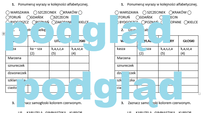 Głoska - litera - sylaba - alfabet