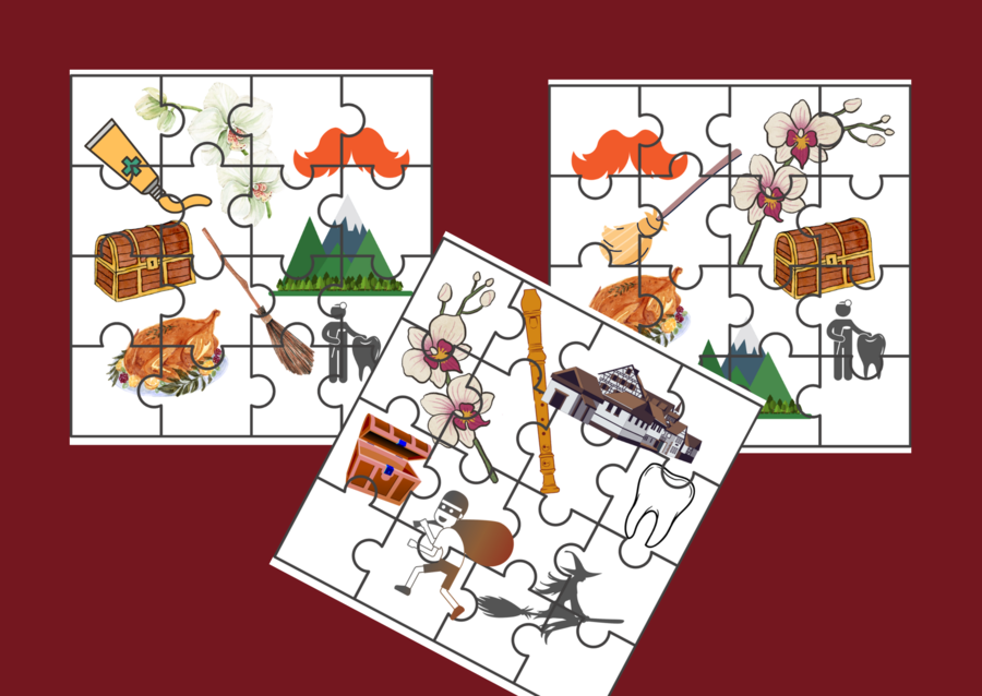 "KAJKO I KOKOSZ. SZKOŁA LATANIA" – puzzle – ikonki