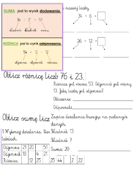 Różnica i suma - 14 stron