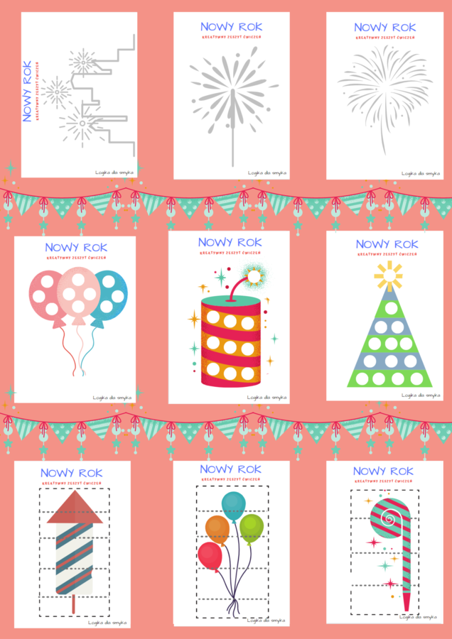 Nowy Rok - karty pracy