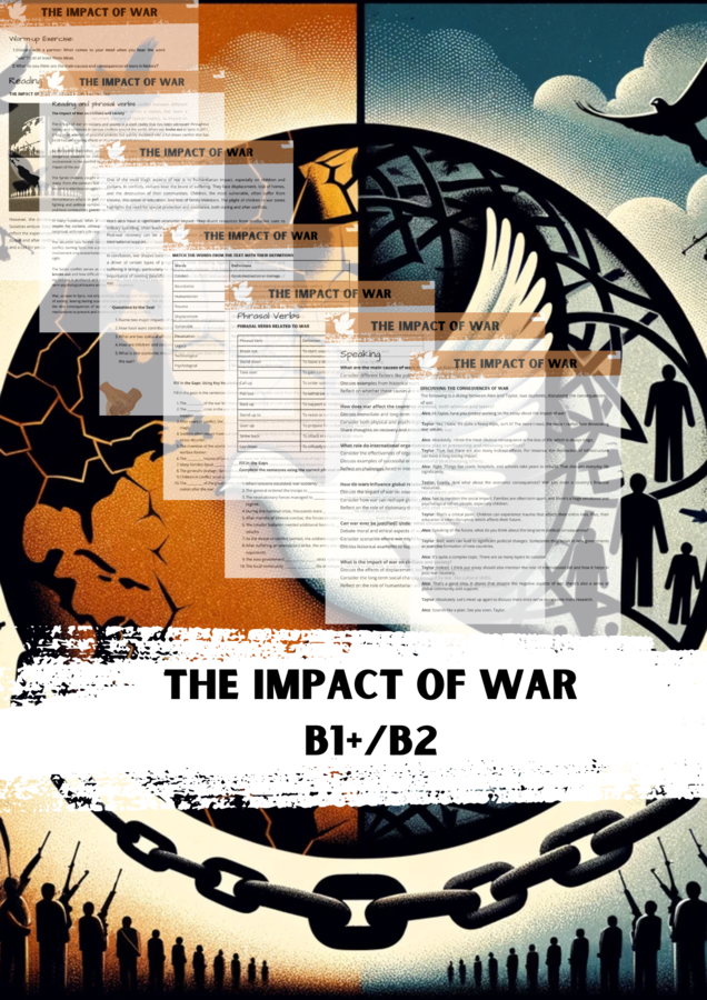 Karty Pracy Gotowa Lekcja The Impact of the War Poziom B1+/B2