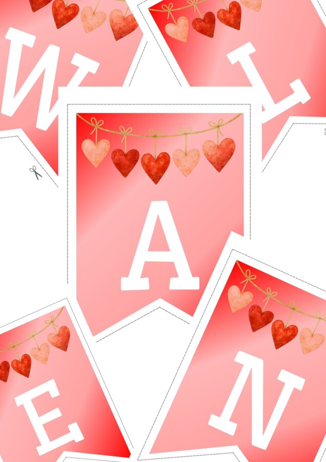 Girlanda „WALENTYNKI” – gotowa do wydruku!