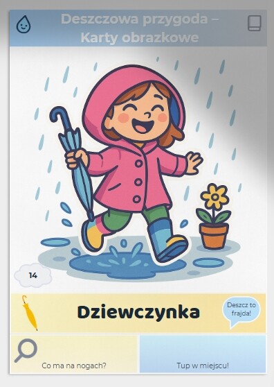 Karty obrazkowe "Deszczowa przygoda"