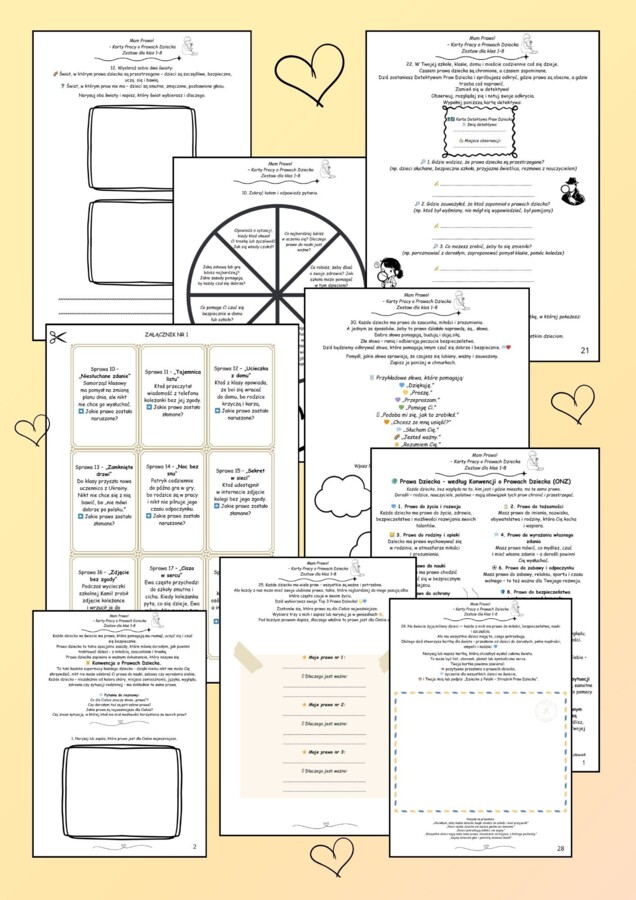 30 ZADAŃ O PRAWACH DZIECKA (KLASY 1–8)