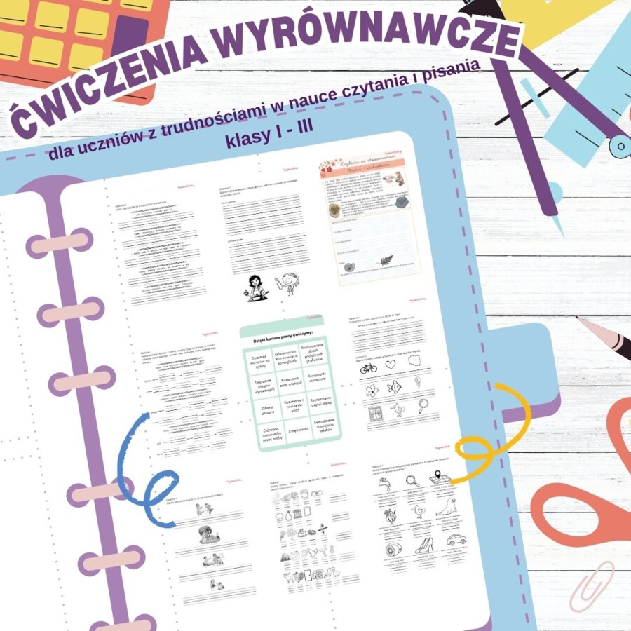 Ćwiczenia wyrównawcze dla uczniów z trudnościami w nauce czytania i pisania klasy 1-3