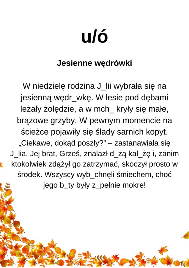 „Jesienne Inspiracje – Edukacyjne Karty dla Klasy 2”