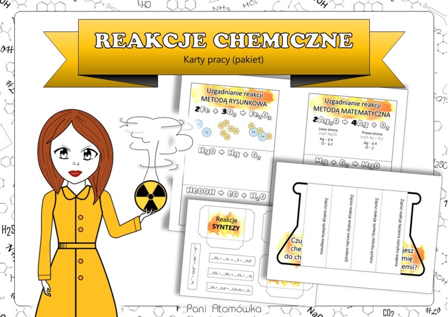 Klasa 7 Chemia - Reakcje chemiczne (Karty pracy. Zestaw)