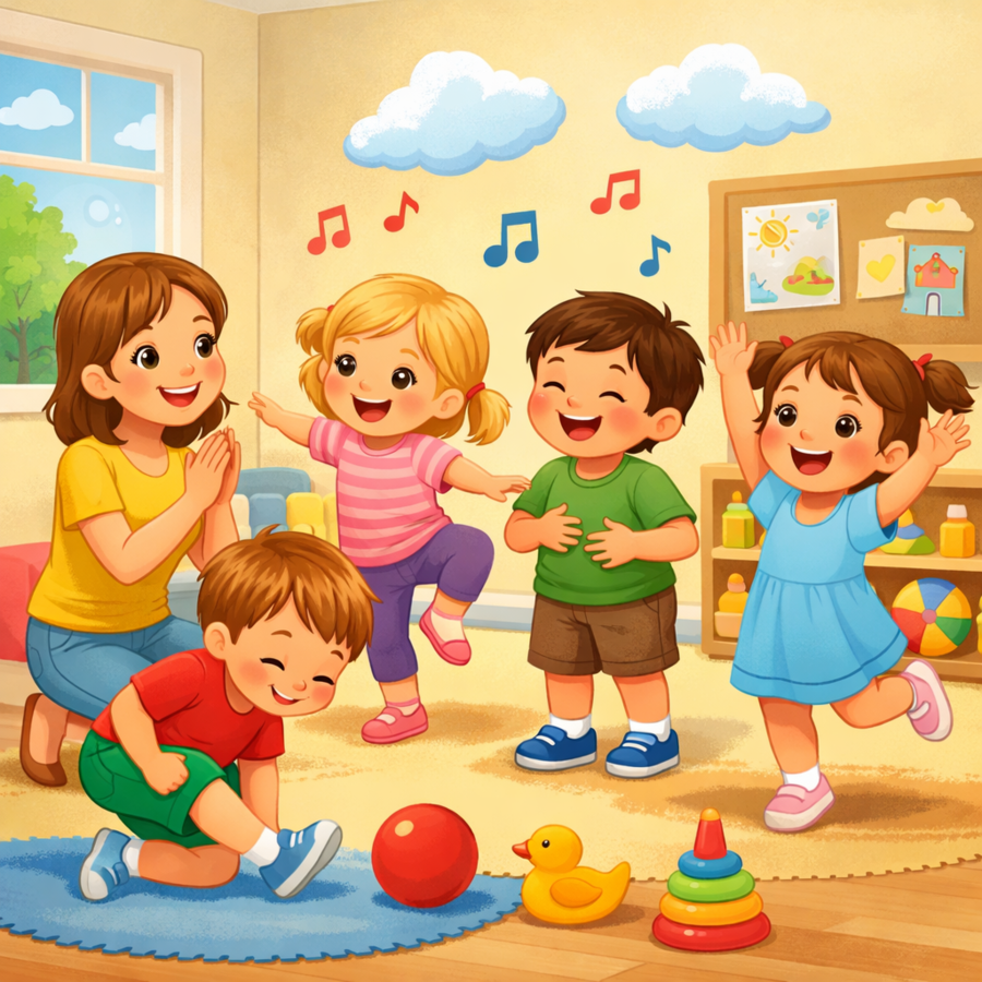 Wesoła piosenka ruchowa dla dzieci – MP3 Gimnastyka  Zabawa  Przedszkole