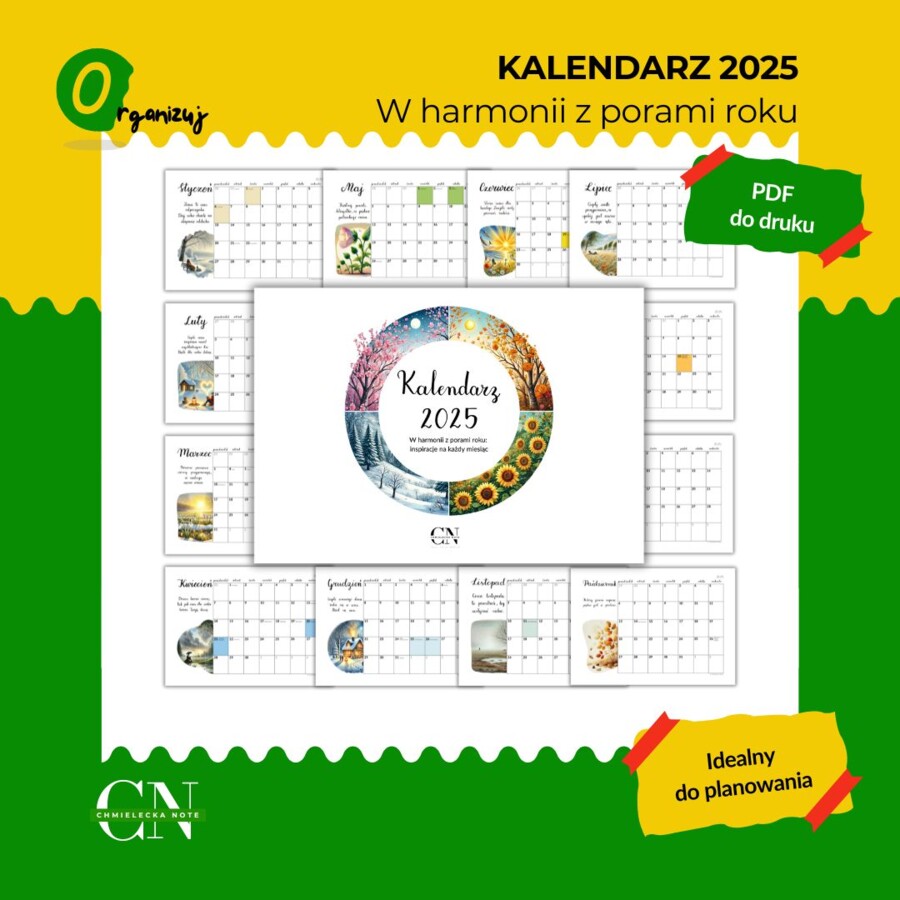 Kalendarz 2025: W harmonii z porami roku