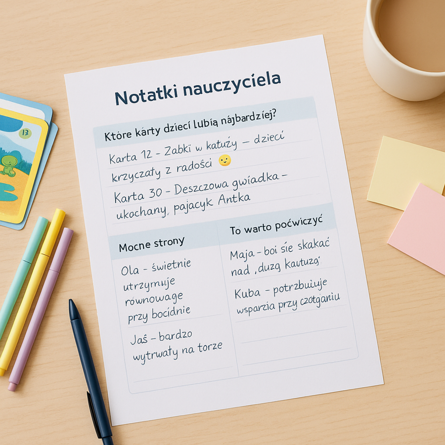 Karty ruchowe „Skacz po kałużach”