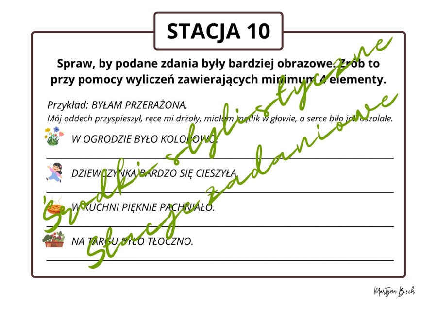 Środki stylistyczne - stacje zadaniowe