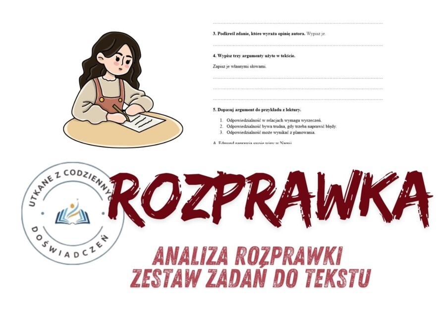 Analiza rozprawki – zestaw zadań do tekstu. Przykład 1