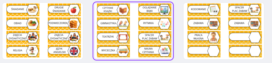 Plan dnia Grupa Pszczółki