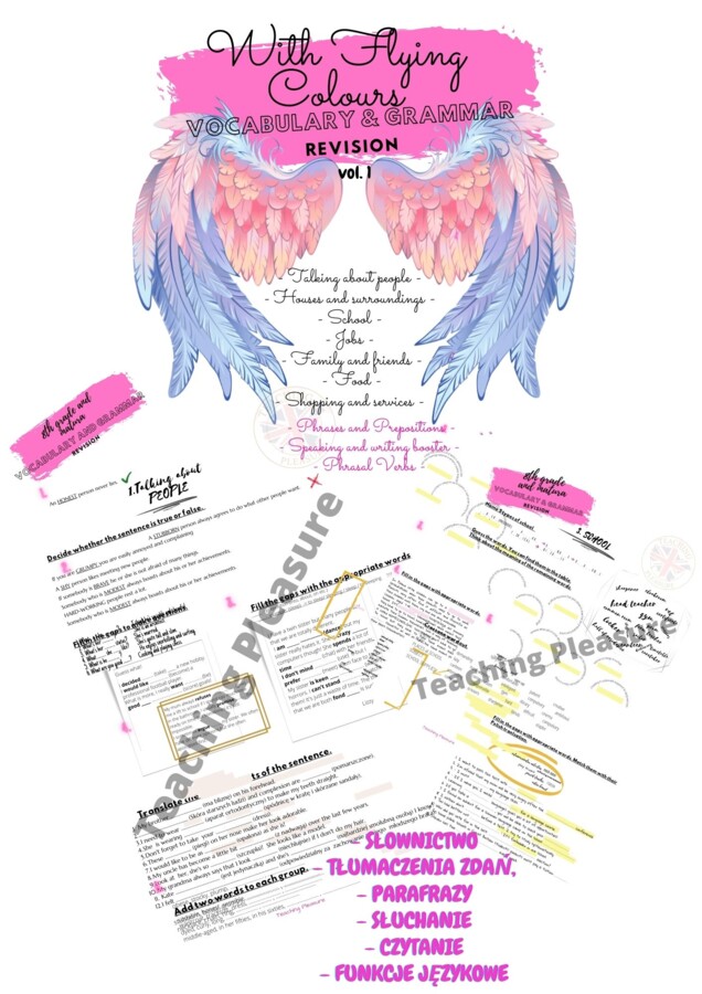 Egzamin ósmoklasisty - resource book: With Flying Colours! 1,2 by Teaching Pleasure