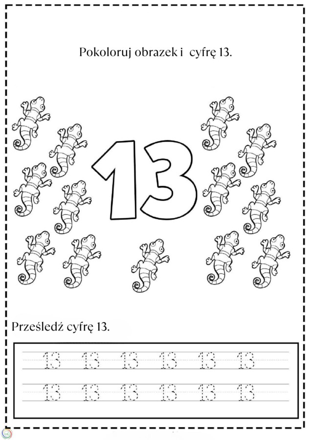 ĆWICZENIA GRAFOMOTORYCZNE. ŚLEDZENIE PO ŚLADZIE CYFR