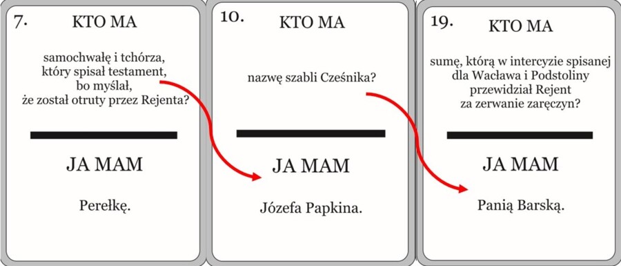 Kto ma? ”Zemsta” Aleksandra Fredry – quiz karciany