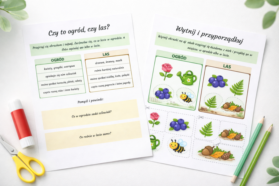 Czy to ogród, czy las? [Karta pracy]