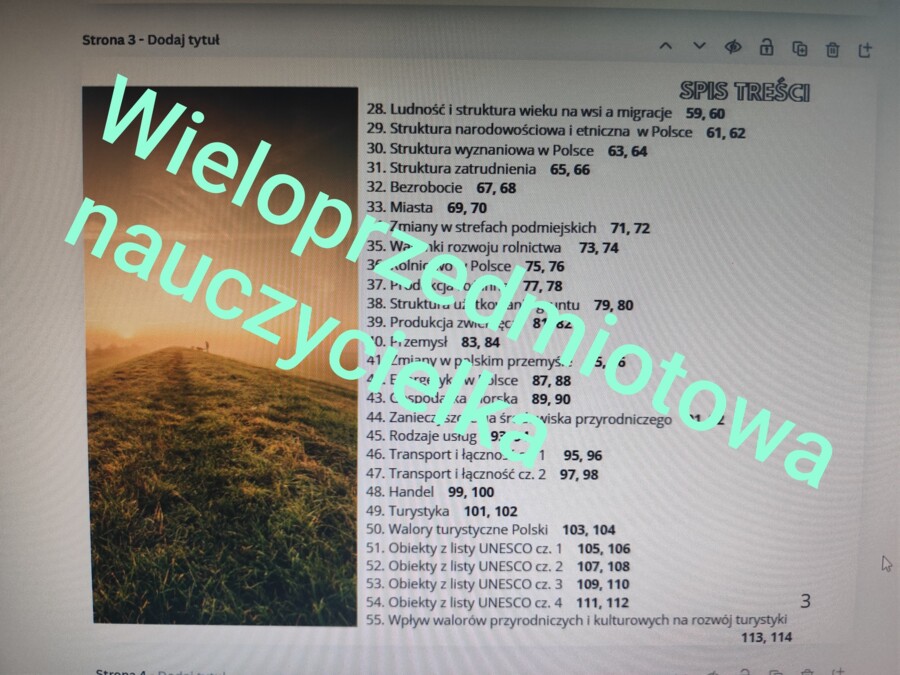 MAPY MYŚLI - GEOGRAFIA - KLASA 7- 55 TEMATÓW - 110 STRON