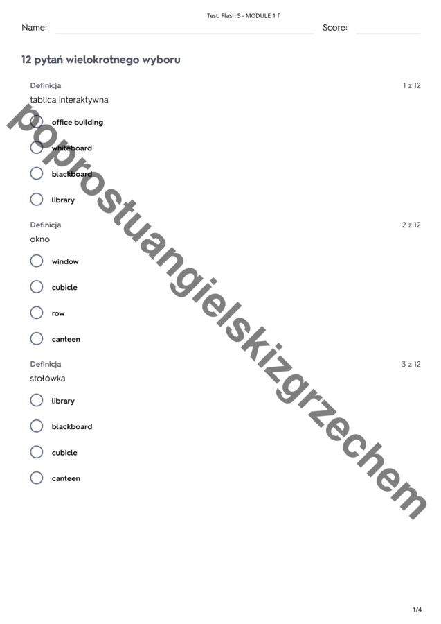 Flash 5 - Module 1 - testy