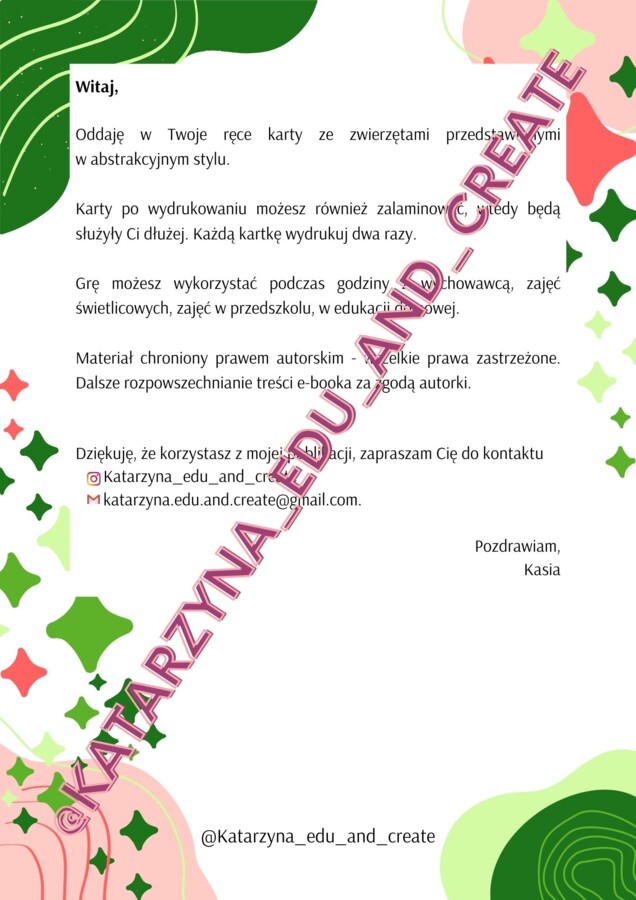 Memory - abstrakcyjne zwierzęta