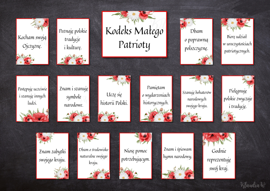 Kodeks Małego Patrioty  - gazetka na Święta Majowe/gazetka patriotyczna