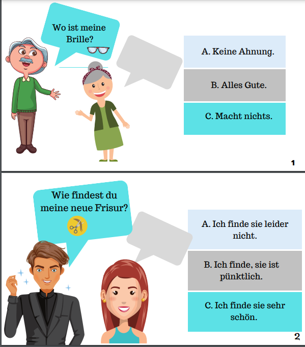 Dialogi w obrazkach - język niemiecki