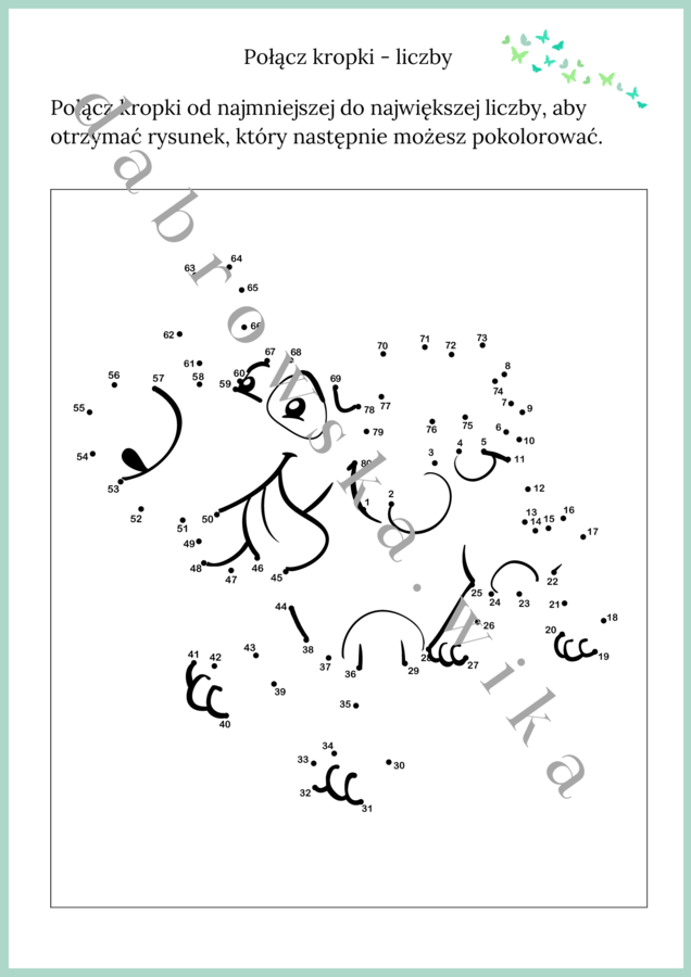 Połącz kropki - liczby