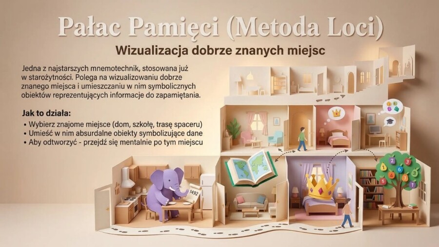 Mnemotechniki, sposoby na uczenie się, jak się uczyć - gazetka/prezentacja/slajdy