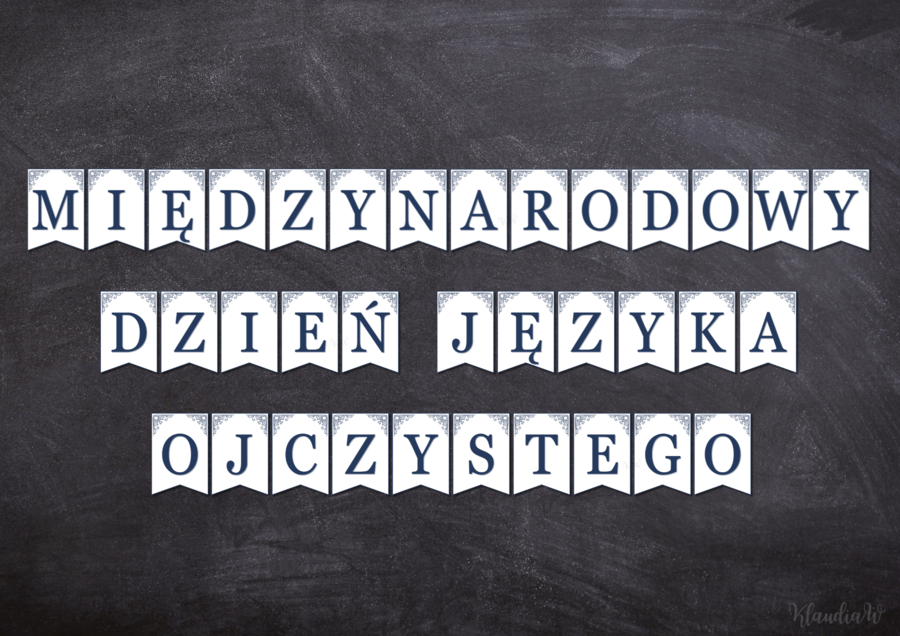 Międzynarodowy Dzień Języka Ojczystego – girlanda do druku (PDF)