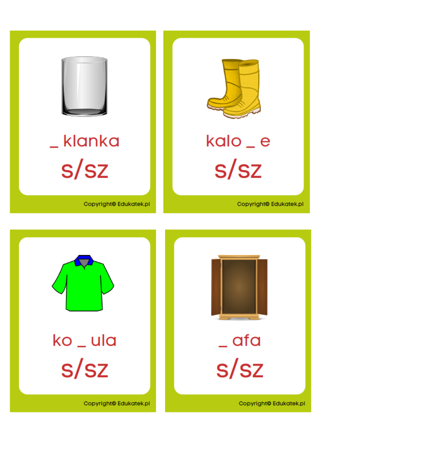 Różnicowanie słuchowe - utrwalanie głosek szumiących i syczących