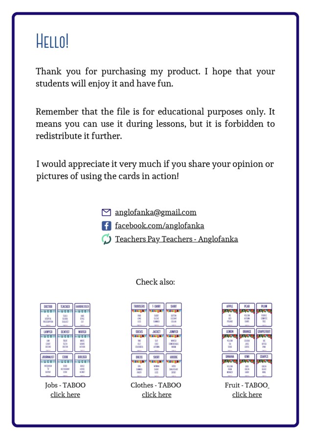 Vegetables - Taboo | 36 kart