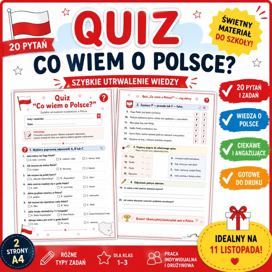 Quiz. Co wiem o Polsce?