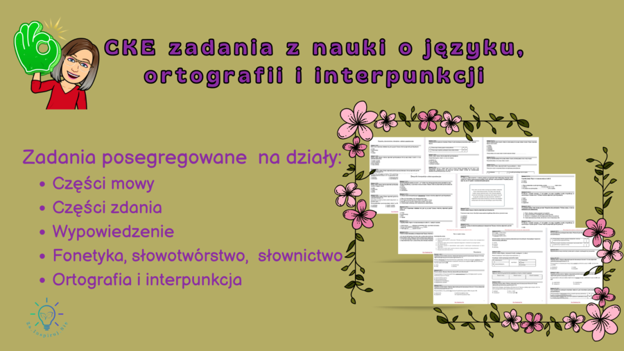 Testy egzaminacyjne CKE nauka o języku , ortografia i interpunkcja