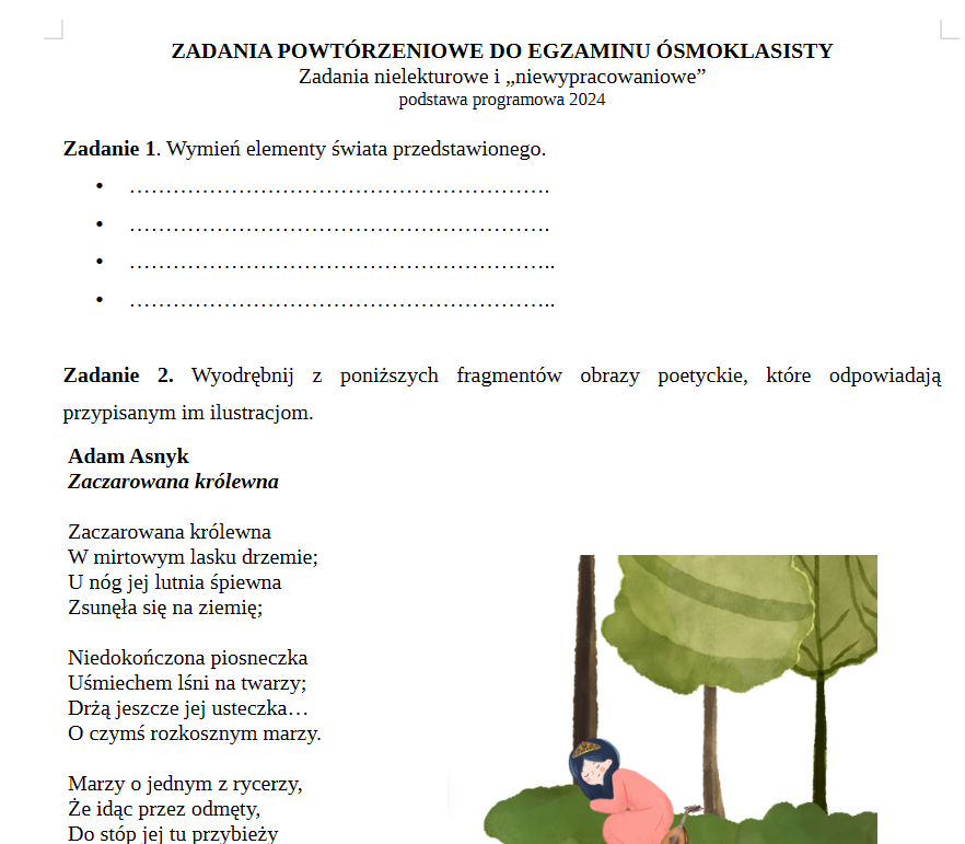 Repetytorium Ósmoklasisty: Gramatyka, Stylistyka i Teoria Literatury