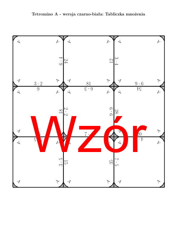 Tetromino - Tabliczka mnożenia | matematyka