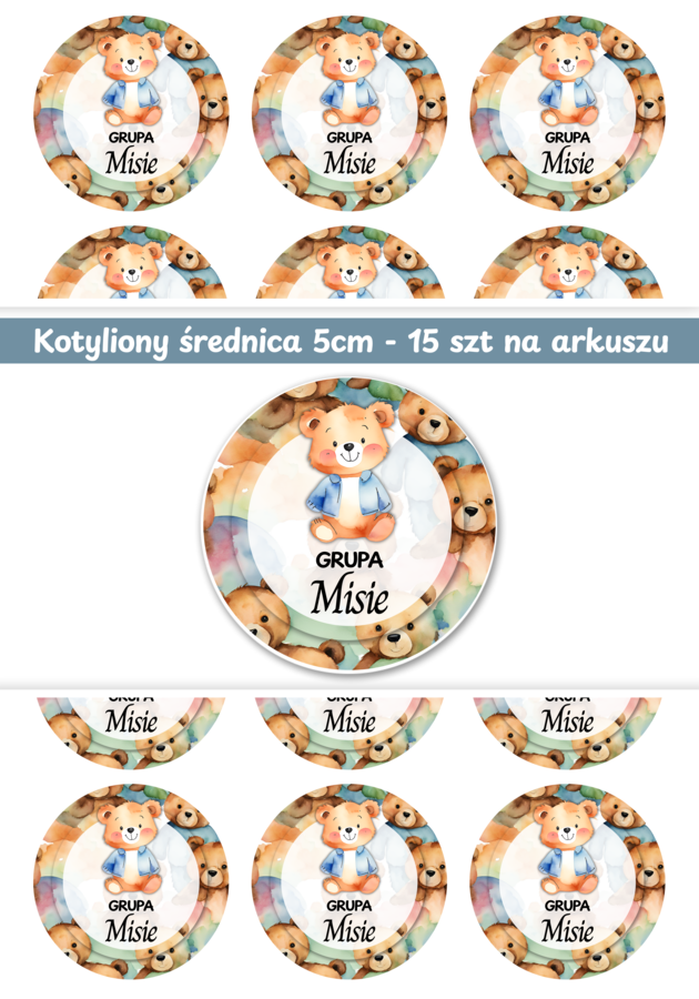 Zestawy grafik do własnego wydruku dla grup przedszkolnych GRUPA MISIE