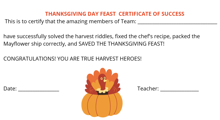 Thanksgiving Day- Stacje dydaktyczne