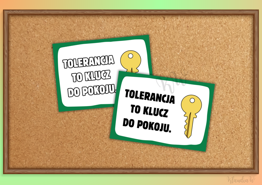 Międzynarodowy Dzień Tolerancji - gazetka szkolna (wersja 1)