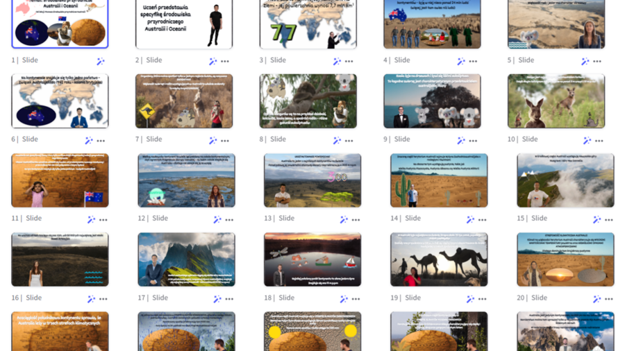 Środowisko przyrodnicze Australii i Oceanii - prezentacja multimedialna w genial.ly do edycji